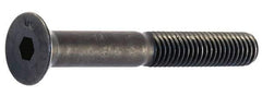 Unbrako - 1/4-20 UNC Hex Socket Drive, 82° Flat Screw - Alloy Steel, Black Oxide Finish, 1-3/4" OAL - Industrial Tool & Supply