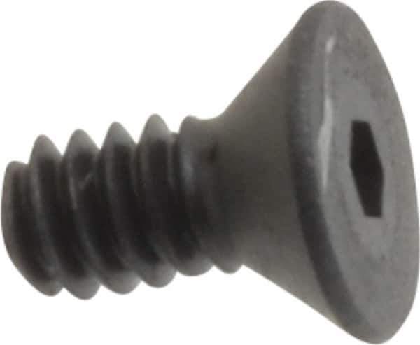 Unbrako - #4-40 UNC Hex Socket Drive, 82° Flat Screw - Alloy Steel, Black Oxide Finish, 1/4" OAL - Industrial Tool & Supply