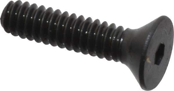 Unbrako - #4-40 UNC Hex Socket Drive, 82° Flat Screw - Alloy Steel, Black Oxide Finish, 1/2" OAL - Industrial Tool & Supply