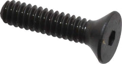 Unbrako - #4-40 UNC Hex Socket Drive, 82° Flat Screw - Alloy Steel, Black Oxide Finish, 1/2" OAL - Industrial Tool & Supply