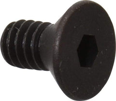 Unbrako - #5-40 UNC Hex Socket Drive, 82° Flat Screw - Alloy Steel, Black Oxide Finish, 1/4" OAL - Industrial Tool & Supply