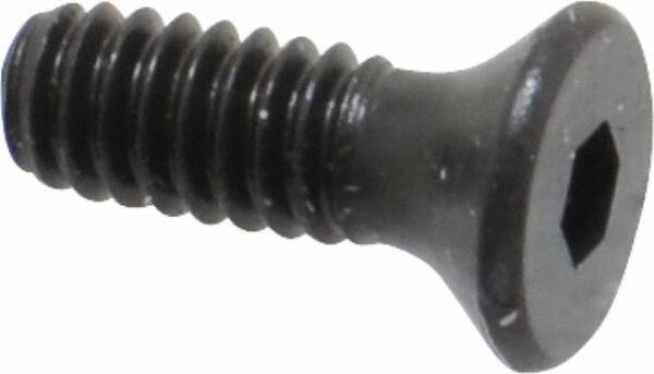 Unbrako - #5-40 UNC Hex Socket Drive, 82° Flat Screw - Alloy Steel, Black Oxide Finish, 3/8" OAL - Industrial Tool & Supply