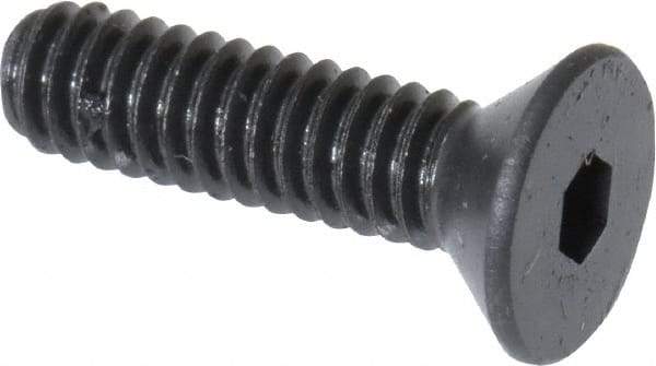Unbrako - #5-40 UNC Hex Socket Drive, 82° Flat Screw - Alloy Steel, Black Oxide Finish, 1/2" OAL - Industrial Tool & Supply