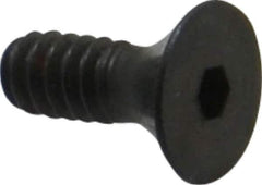 Unbrako - #6-32 UNC Hex Socket Drive, 82° Flat Screw - Alloy Steel, Black Oxide Finish, 3/8" OAL - Industrial Tool & Supply