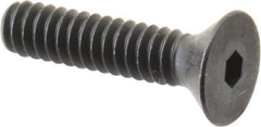 Unbrako - #6-32 UNC Hex Socket Drive, 82° Flat Screw - Alloy Steel, Black Oxide Finish, 5/8" OAL - Industrial Tool & Supply
