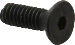 Unbrako - #8-32 UNC Hex Socket Drive, 82° Flat Screw - Alloy Steel, Black Oxide Finish, 1/2" OAL - Industrial Tool & Supply