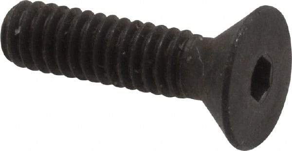 Unbrako - #8-32 UNC Hex Socket Drive, 82° Flat Screw - Alloy Steel, Black Oxide Finish, 5/8" OAL - Industrial Tool & Supply