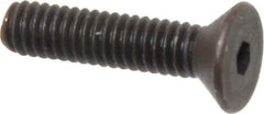 Unbrako - #8-32 UNC Hex Socket Drive, 82° Flat Screw - Alloy Steel, Black Oxide Finish, 3/4" OAL - Industrial Tool & Supply