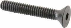 Unbrako - #8-32 UNC Hex Socket Drive, 82° Flat Screw - Alloy Steel, Black Oxide Finish, 1" OAL - Industrial Tool & Supply