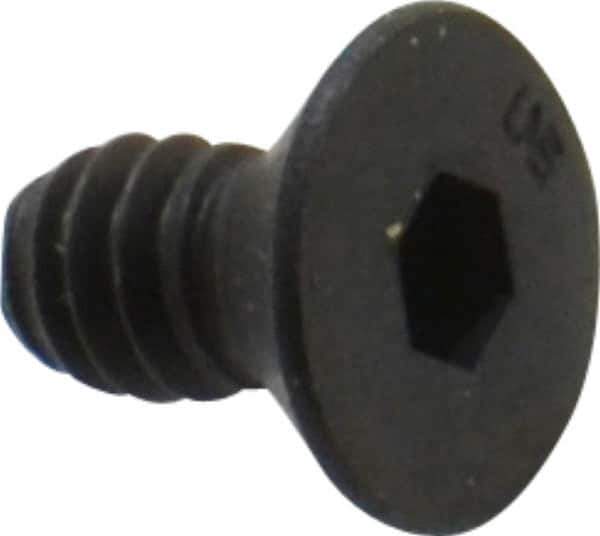 Unbrako - #10-24 UNC Hex Socket Drive, 82° Flat Screw - Alloy Steel, Black Oxide Finish, 3/8" OAL - Industrial Tool & Supply