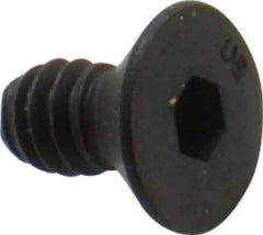 Unbrako - #10-24 UNC Hex Socket Drive, 82° Flat Screw - Alloy Steel, Black Oxide Finish, 3/8" OAL - Industrial Tool & Supply