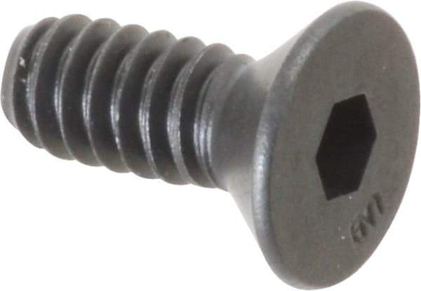 Unbrako - #10-24 UNC Hex Socket Drive, 82° Flat Screw - Alloy Steel, Black Oxide Finish, 1/2" OAL - Industrial Tool & Supply