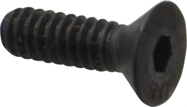 Unbrako - #10-24 UNC Hex Socket Drive, 82° Flat Screw - Alloy Steel, Black Oxide Finish, 5/8" OAL - Industrial Tool & Supply