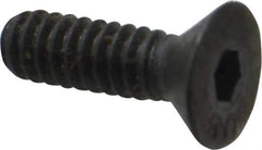 Unbrako - #10-24 UNC Hex Socket Drive, 82° Flat Screw - Alloy Steel, Black Oxide Finish, 5/8" OAL - Industrial Tool & Supply
