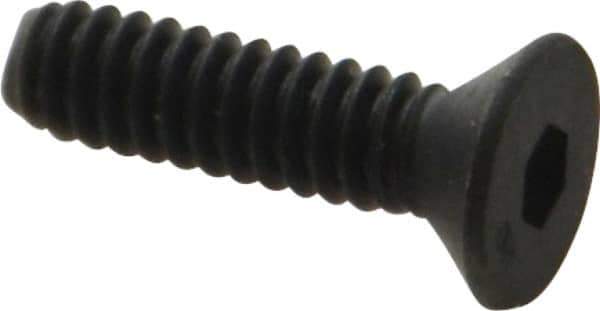 Unbrako - #10-24 UNC Hex Socket Drive, 82° Flat Screw - Alloy Steel, Black Oxide Finish, 3/4" OAL - Industrial Tool & Supply