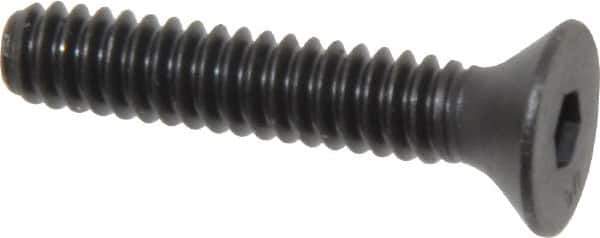 Unbrako - #10-24 UNC Hex Socket Drive, 82° Flat Screw - Alloy Steel, Black Oxide Finish, 1" OAL - Industrial Tool & Supply