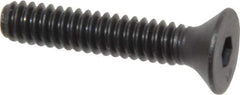 Unbrako - #10-24 UNC Hex Socket Drive, 82° Flat Screw - Alloy Steel, Black Oxide Finish, 1" OAL - Industrial Tool & Supply