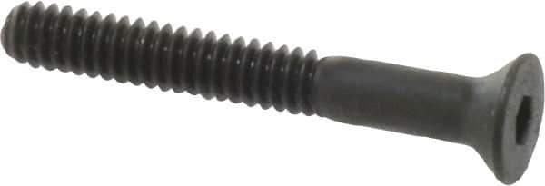 Unbrako - #10-24 UNC Hex Socket Drive, 82° Flat Screw - Alloy Steel, Black Oxide Finish, 1-1/2" OAL - Industrial Tool & Supply
