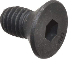 Unbrako - #10-32 UNF Hex Socket Drive, 82° Flat Screw - Alloy Steel, Black Oxide Finish, 3/8" OAL - Industrial Tool & Supply