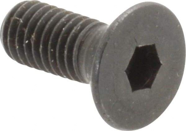 Unbrako - #10-32 UNF Hex Socket Drive, 82° Flat Screw - Alloy Steel, Black Oxide Finish, 1/2" OAL - Industrial Tool & Supply
