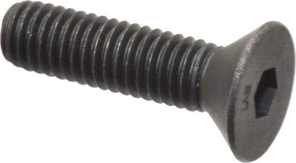 Unbrako - #10-32 UNF Hex Socket Drive, 82° Flat Screw - Alloy Steel, Black Oxide Finish, 3/4" OAL - Industrial Tool & Supply
