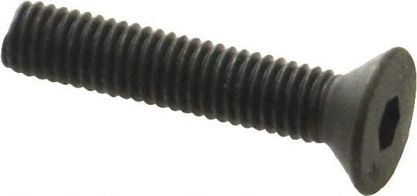 Unbrako - #10-32 UNF Hex Socket Drive, 82° Flat Screw - Alloy Steel, Black Oxide Finish, 1" OAL - Industrial Tool & Supply