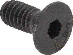 Unbrako - 1/4-20 UNC Hex Socket Drive, 82° Flat Screw - Alloy Steel, Black Oxide Finish, 5/8" OAL - Industrial Tool & Supply