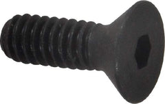 Unbrako - 1/4-20 UNC Hex Socket Drive, 82° Flat Screw - Alloy Steel, Black Oxide Finish, 3/4" OAL - Industrial Tool & Supply
