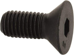 Unbrako - 1/4-28 UNF Hex Socket Drive, 82° Flat Screw - Alloy Steel, Black Oxide Finish, 5/8" OAL - Industrial Tool & Supply