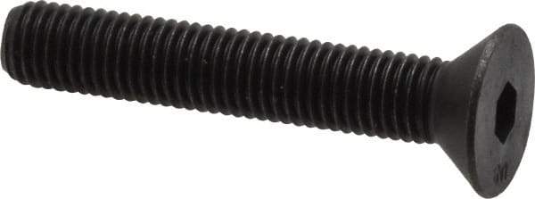 Unbrako - 1/4-28 UNF Hex Socket Drive, 82° Flat Screw - Alloy Steel, Black Oxide Finish, 1-1/2" OAL - Industrial Tool & Supply
