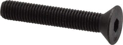 Unbrako - 1/4-28 UNF Hex Socket Drive, 82° Flat Screw - Alloy Steel, Black Oxide Finish, 1-1/2" OAL - Industrial Tool & Supply