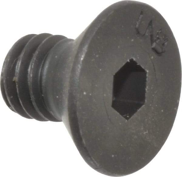 Unbrako - 5/16-18 UNC Hex Socket Drive, 82° Flat Screw - Alloy Steel, Black Oxide Finish, 1/2" OAL - Industrial Tool & Supply