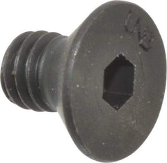 Unbrako - 5/16-18 UNC Hex Socket Drive, 82° Flat Screw - Alloy Steel, Black Oxide Finish, 1/2" OAL - Industrial Tool & Supply