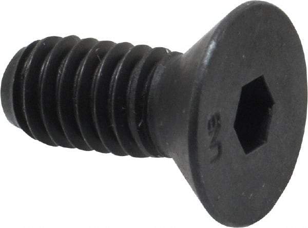 Unbrako - 5/16-18 UNC Hex Socket Drive, 82° Flat Screw - Alloy Steel, Black Oxide Finish, 3/4" OAL - Industrial Tool & Supply