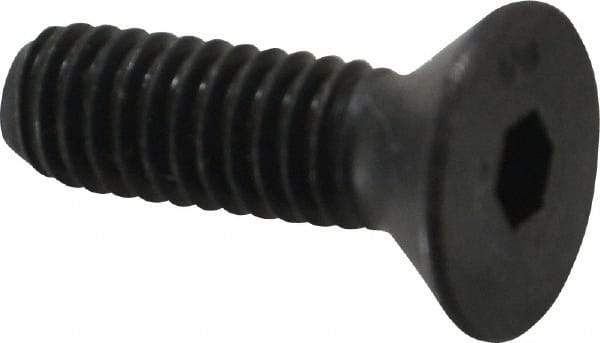 Unbrako - 5/16-18 UNC Hex Socket Drive, 82° Flat Screw - Alloy Steel, Black Oxide Finish, 1" OAL - Industrial Tool & Supply
