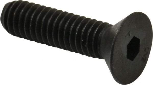 Unbrako - 5/16-18 UNC Hex Socket Drive, 82° Flat Screw - Alloy Steel, Black Oxide Finish, 1-1/4" OAL - Industrial Tool & Supply