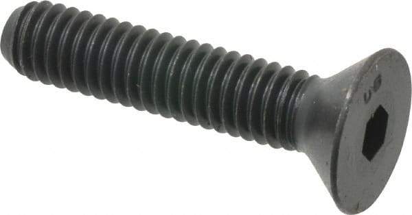 Unbrako - 5/16-18 UNC Hex Socket Drive, 82° Flat Screw - Alloy Steel, Black Oxide Finish, 1-1/2" OAL - Industrial Tool & Supply