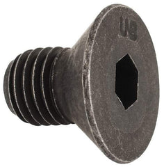 Unbrako - 5/16-24 UNF Hex Socket Drive, 82° Flat Screw - Alloy Steel, Black Oxide Finish, 1/2" OAL - Industrial Tool & Supply