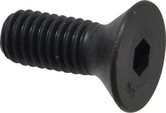 Unbrako - 3/8-16 UNC Hex Socket Drive, 82° Flat Screw - Alloy Steel, Black Oxide Finish, 1" OAL - Industrial Tool & Supply