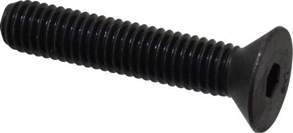 Unbrako - 3/8-16 UNC Hex Socket Drive, 82° Flat Screw - Alloy Steel, Black Oxide Finish, 2" OAL - Industrial Tool & Supply
