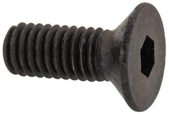 Unbrako - M3x0.50 Metric Coarse Hex Socket Drive, 90 to 92° Flat Screw - Grade 12.9 Alloy Steel, Black Oxide Finish, 8mm OAL - Industrial Tool & Supply