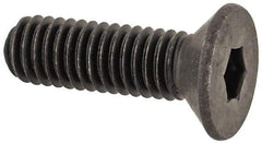 Unbrako - M3x0.50 Metric Coarse Hex Socket Drive, 90 to 92° Flat Screw - Grade 12.9 Alloy Steel, Black Oxide Finish, 10mm OAL - Industrial Tool & Supply