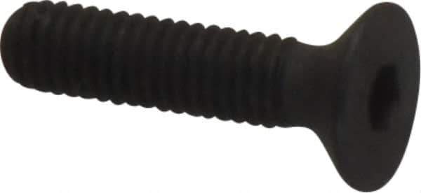 Unbrako - M3x0.50 Metric Coarse Hex Socket Drive, 90 to 92° Flat Screw - Grade 12.9 Alloy Steel, Black Oxide Finish, 12mm OAL - Industrial Tool & Supply