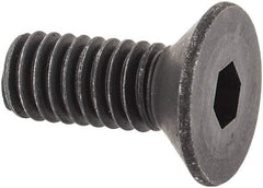 Unbrako - M4x0.70 Metric Coarse Hex Socket Drive, 90 to 92° Flat Screw - Grade 12.9 Alloy Steel, Black Oxide Finish, 10mm OAL - Industrial Tool & Supply