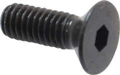 Unbrako - M4x0.70 Metric Coarse Hex Socket Drive, 90 to 92° Flat Screw - Grade 12.9 Alloy Steel, Black Oxide Finish, 12mm OAL - Industrial Tool & Supply