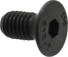 Unbrako - M5x0.80 Metric Coarse Hex Socket Drive, 90 to 92° Flat Screw - Grade 12.9 Alloy Steel, Black Oxide Finish, 10mm OAL - Industrial Tool & Supply