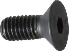 Unbrako - M5x0.80 Metric Coarse Hex Socket Drive, 90 to 92° Flat Screw - Grade 12.9 Alloy Steel, Black Oxide Finish, 12mm OAL - Industrial Tool & Supply
