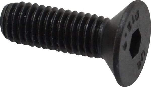 Unbrako - M5x0.80 Metric Coarse Hex Socket Drive, 90 to 92° Flat Screw - Grade 12.9 Alloy Steel, Black Oxide Finish, 16mm OAL - Industrial Tool & Supply