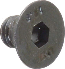 Unbrako - M6x1.00 Metric Coarse Hex Socket Drive, 90 to 92° Flat Screw - Grade 12.9 Alloy Steel, Black Oxide Finish, 8mm OAL - Industrial Tool & Supply