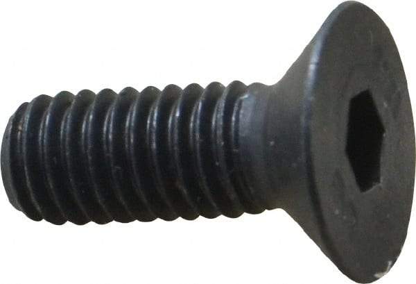 Unbrako - M6x1.00 Metric Coarse Hex Socket Drive, 90 to 92° Flat Screw - Grade 12.9 Alloy Steel, Black Oxide Finish, 16mm OAL - Industrial Tool & Supply